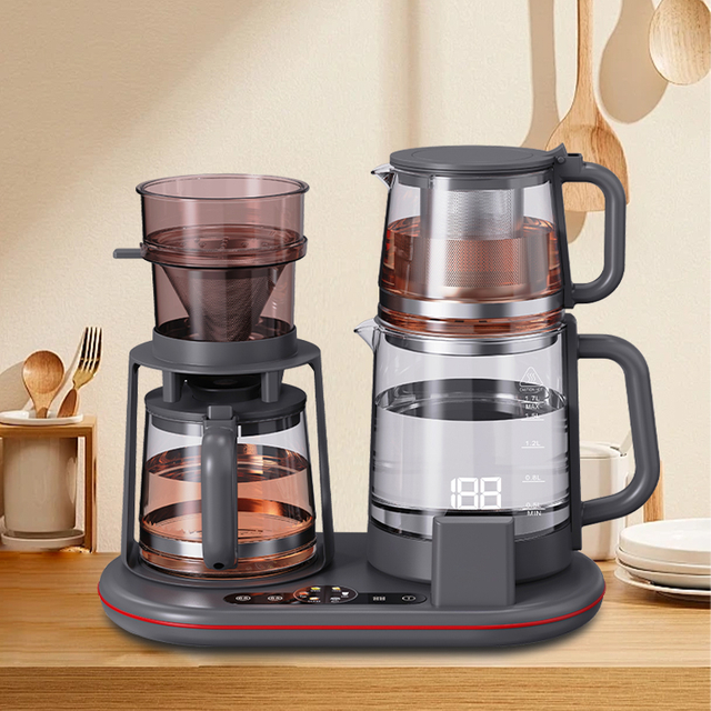 Bouilloire numérique intelligente 3 en 1, contrôle tactile, réglage de la température, panneau de commande intelligent, bouilloire familiale pour brassage du café et du thé