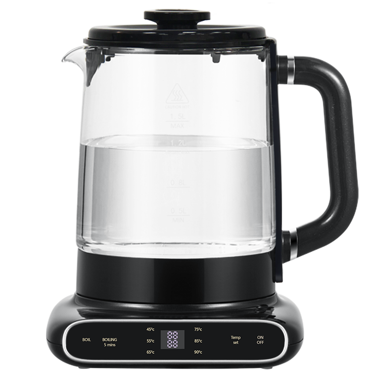 Bouilloire électrique en verre, Base rotative à 360 °, 1,5 l + 1,1 l, théière élégante, Samovar électrique turc et russe 