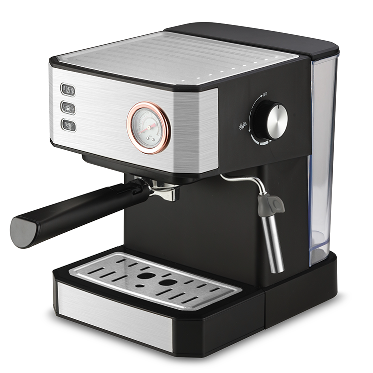 Percolateurs électriques Machine à café à vapeur Machine à café expresso semi-automatique en acier inoxydable