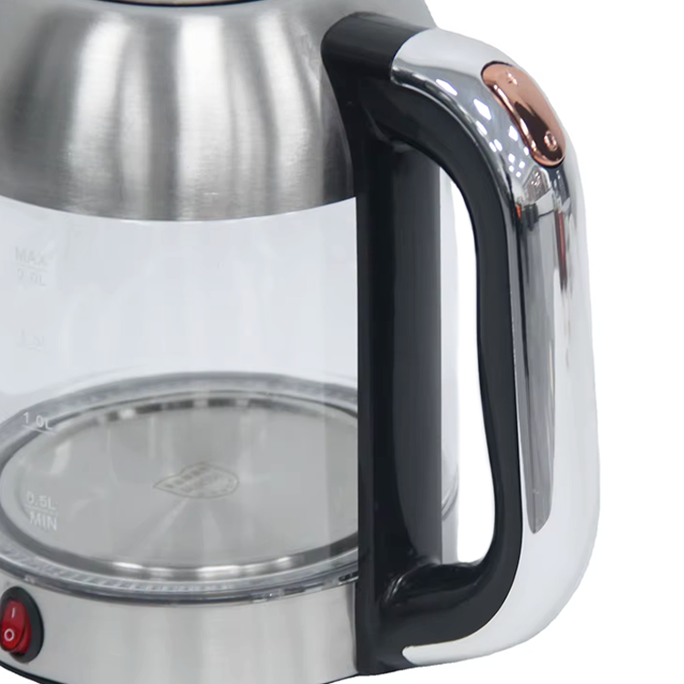 Mini bouilloire électrique portative de thé 2.0L chaudière à eau de corps en verre avec la fonction de maintien au chaud bouilloire en verre Machine à thé électrique 