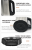 Home Appliance OEM en verre électrique personnalisé Kettle Tea Set Turkey Tea Maker Machine 2.0L + 1.1Les bouilloires en acier inoxydable et théière 