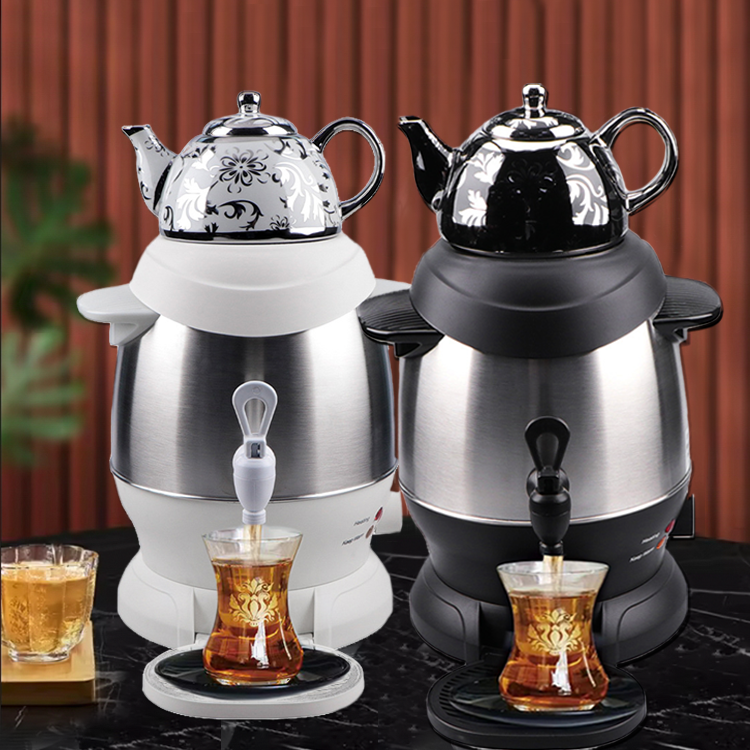 YUEKON populaire russe Samovar turc bouilloire à thé électrique 5L grande capacité bouilloire avec théière en céramique