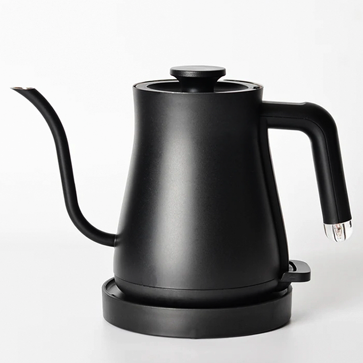 Cafetière électrique à col de cygne en acier inoxydable de 600ml, bouilloire à verser sur expresso