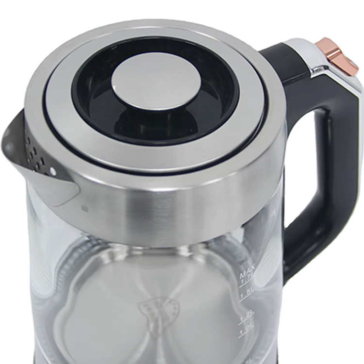 YUEKON – bouilloire électrique en verre avec Led bleue, 1,7 l, avec mise hors tension automatique, offre spéciale