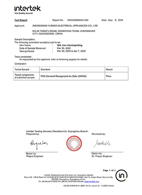 Rapport de la FDA