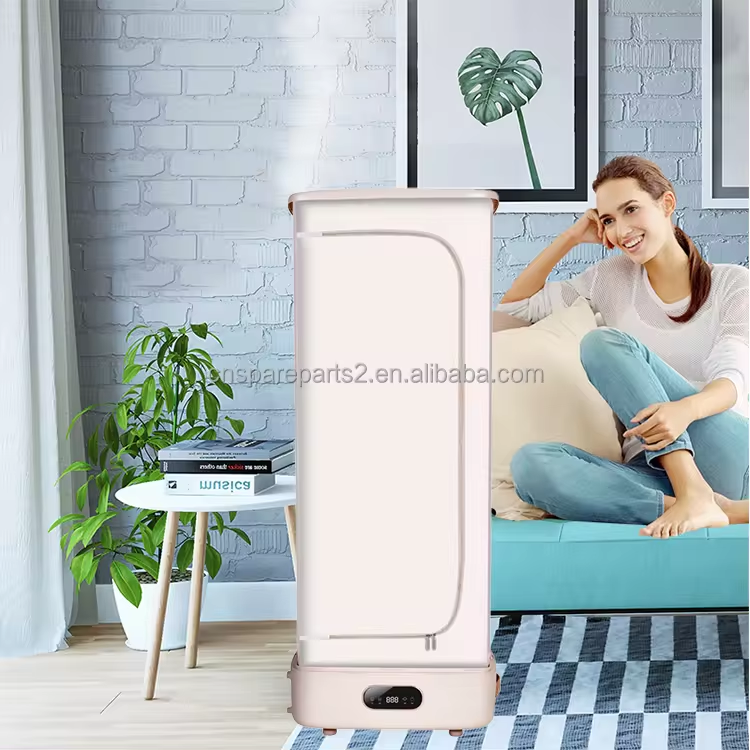 YUEKON Dryer Clothes Mini Portable Électrique Automatique Sèche-linge Synchronisation Intelligente Chauffée Sèche-linge Rack 2 Couches Suspendues
