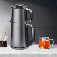  Nouveau Design appareils de cuisine à domicile Double théière turque bouilloire électrique et théière en acier inoxydable