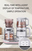 Bouilloire en verre multifonctionnelle 1500W, Double bouilloire intelligente sans fil, théière électrique, ensemble de cafetière, contrôle de la température numérique