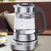 Cuisine populaire 1.7l russe bouilloire électrique en verre Samovar chaudière à eau théière électrique bouilloire