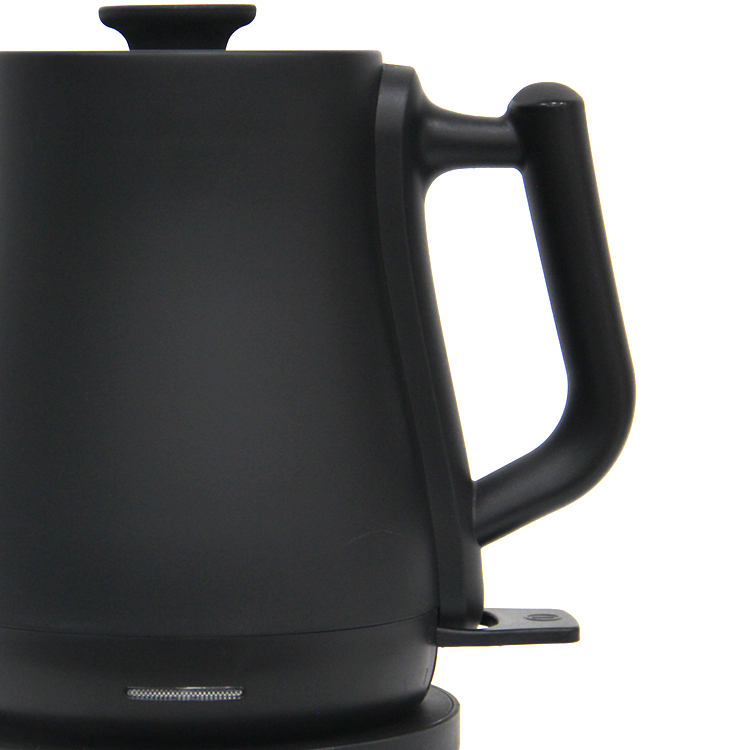 Bouilloire à café à col de cygne 1500W, Style Morden, à ébullition rapide, théière noire mate de 1,0 l, Pour café goutte à goutte à la maison