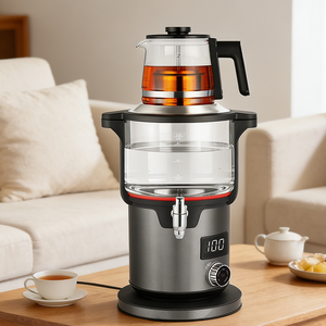 Bouilloire Samovar turque et théière en verre, chauffage à grande vitesse 2000W, contrôle numérique multi-température résistant à la chaleur pour thé/café