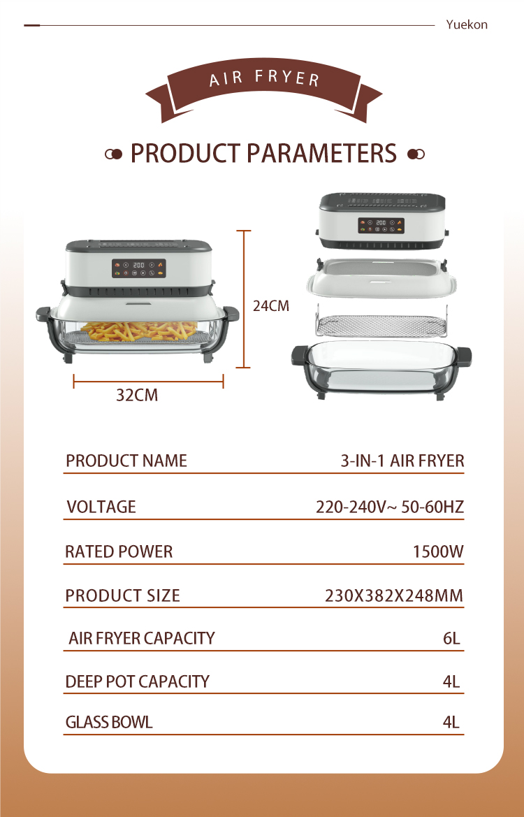 FRITEUSE &Agrave; AIR 3 EN 1