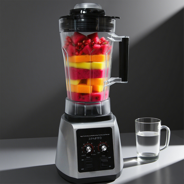 Mélangeur de smoothie, 2200W, 6 litres, broyeur à glace, presse-agrumes, mélangeur commercial avec lame solide en acier inoxydable 304, vente en gros
