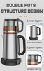Home Appliance OEM en verre électrique personnalisé Kettle Tea Set Turkey Tea Maker Machine 2.0L + 1.1Les bouilloires en acier inoxydable et théière 