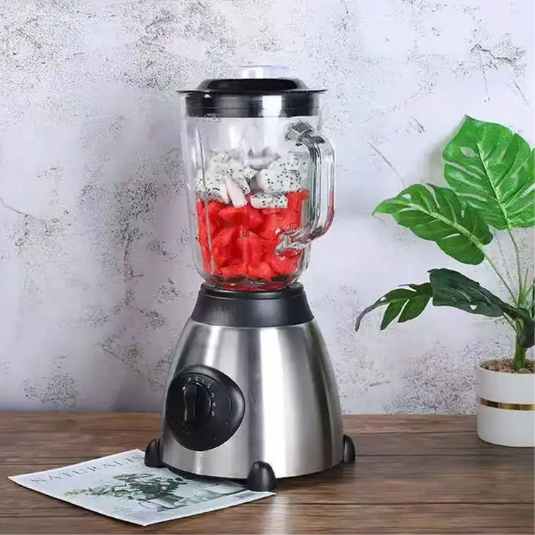 Robot culinaire électrique domestique haut de gamme, Machine de cuisson, presse-agrumes, mélangeur alimentaire en acier inoxydable à lame solide à 4 feuilles