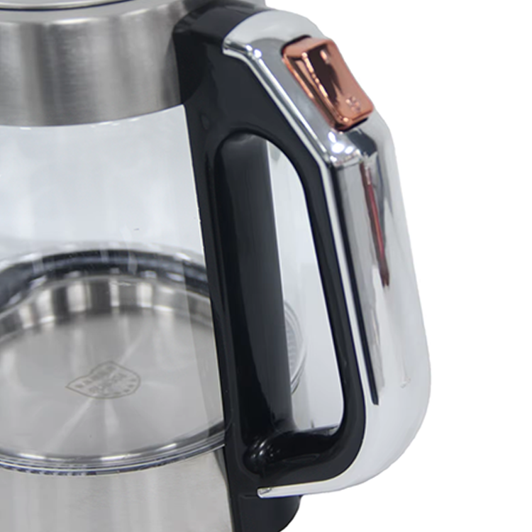 YUEKON – bouilloire électrique en verre avec Led bleue, 1,7 l, avec mise hors tension automatique, offre spéciale