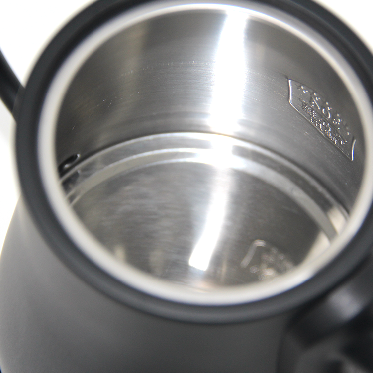 Bouilloire à café à col de cygne 1500W, Style Morden, à ébullition rapide, théière noire mate de 1,0 l, Pour café goutte à goutte à la maison