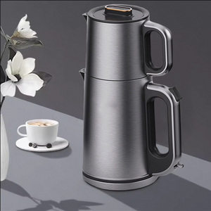 Bouilloire électrique en acier inoxydable de haute qualité, machine à thé turque avec poignée, contrôle par écran tactile, ensemble de théière électrique Samovar