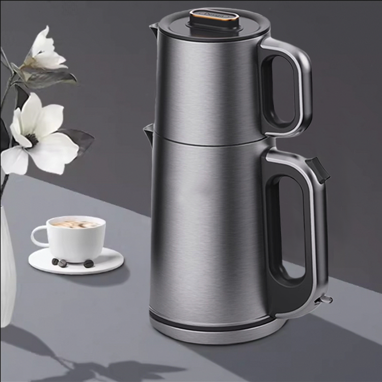 Bouilloire électrique en acier inoxydable de haute qualité, machine à thé turque avec poignée, contrôle par écran tactile, ensemble de théière électrique Samovar