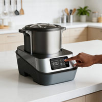 Machine commerciale de fabrication de Fufu en acier inoxydable, 1000W, 6l, grande capacité, pour un Fufu parfait, pilonné, igname, blé Semovita