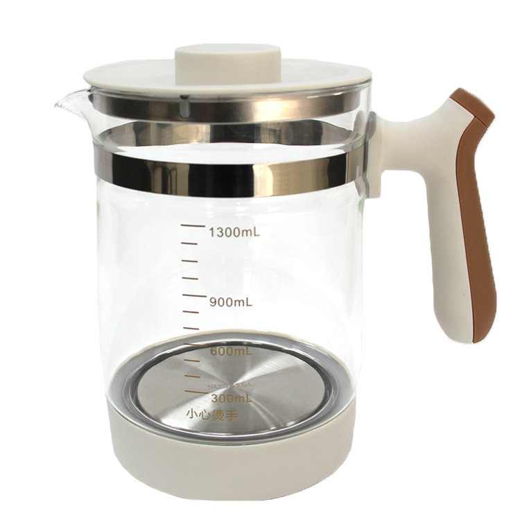 Bouilloire électrique en verre de haute qualité, 1,3 l, modulateur de Thermostat, chauffe-lait, bouilloire électrique en verre