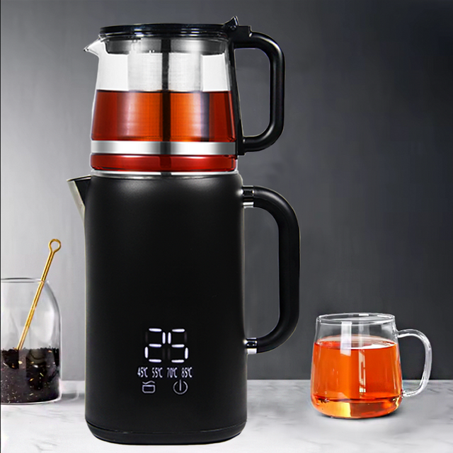 Haute qualité électrique russe Samovar Hervidor De Agua Electrico 2 en 1 bouilloire à eau théière bouilloire ensemble pour la cuisine à la maison