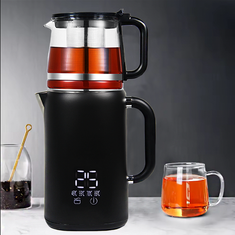 Haute qualité électrique russe Samovar Hervidor De Agua Electrico 2 en 1 bouilloire à eau théière bouilloire ensemble pour la cuisine à la maison