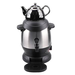 Ensemble de théière Samovar arabe, nouveau Style, Pot en céramique, Double bouilloire en acier inoxydable, bouilloire électrique Samovar avec Pot en céramique 