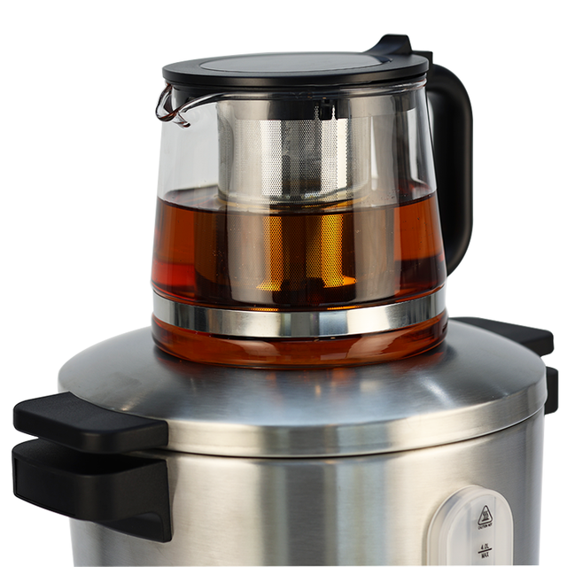 Fabricant en gros 4l en acier inoxydable russe Samovar Machine à thé électrique turc Samovar bouilloire à vendre