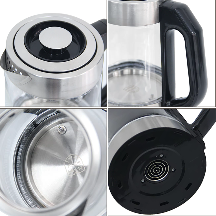 YUEKON – bouilloire Double en verre, interrupteur automatique, contrôle de la température, Machine à thé turque 2 en 1, Samovar électrique