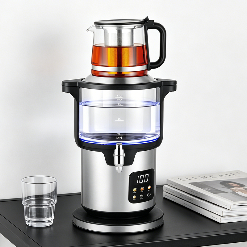 Appareil électroménager intelligent, éléments en verre, affichage Led bleu, contrôle de la température, bouilloire électrique Samavar pour l'eau bouillante