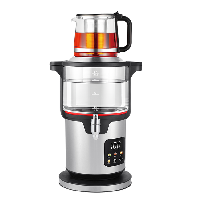 Machine à thé automatique 4,5 l + 1,1 l, contrôle par écran tactile, Pots en verre à Double couche pour le brassage du thé, Direct usine