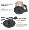 Machine à thé électrique Samovar à chauffage rapide, puissante, 1500W, Machine à préparer le thé, réservoir principal de 4l + théière en verre Borosilicate de 1l