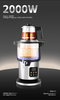 Fabricant de bouilloire électrique, élément chauffant pour faire du thé, Samovar en verre électrique de grande capacité de 4,5 l avec indicateur LED