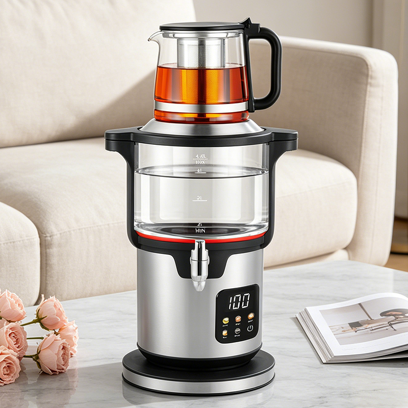 Machine à thé automatique 4,5 l + 1,1 l, contrôle par écran tactile, Pots en verre à Double couche pour le brassage du thé, Direct usine