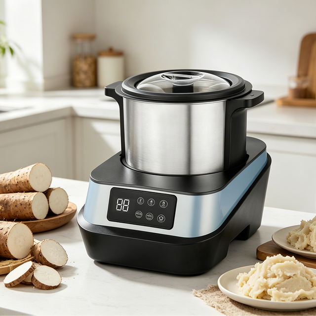Appareil de cuisine Fufu pilonnant la Machine à hacher la cuisson automatique 6L 1000W fabricant d'hirondelle électrique pour le manioc d'igname